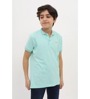 Toontoy Erkek Çocuk Nakışlı Tişört (Mint Yeşili)