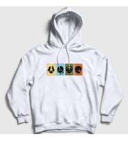 Presmono Unisex Beyaz Chars Anime Avatar The Last Airbender Kapüşonlu Sweatshirt 262370tt (Beyaz)