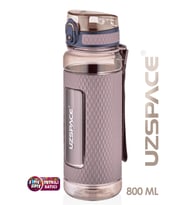 Uzspace FiftyFifty 800ml -BÜYÜK BOY- Tritan Su Matarası Silikon Korumalı Kaydırmaz Gövde