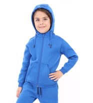 Toontoy Unisex Çocuk Nakışlı Hırka (Saks)