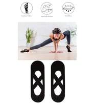 2 Adet Bayan Kaydırmaz Tabanlı Yoga Pilates Fitness Dans ve Spor Çorabı (Siyah)