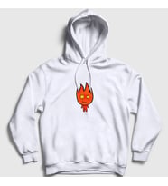 Presmono Unisex Beyaz Ateş Ve Su Oyun Fireboy Sevgili Kapüşonlu Sweatshirt 457580tt (Beyaz)