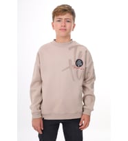 Toontoy Erkek Çocuk Baskılı Sweatshirt (Bej)