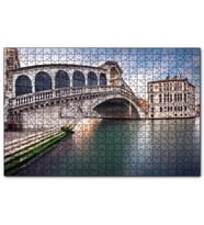 Cakapuzzle İtalya Venedik Riyalto Köprüsü Kilise  Puzzle Yapboz MDF (Ahşap) (500 Parça)