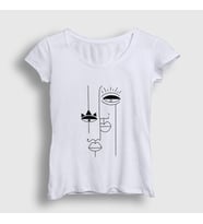 Presmono Kadın Sarı Lovers Valentine's Day Sevgililer Günü T-Shirt 284542tt (Beyaz)