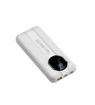 5in1 10000mAh 22,5w Hızlı Şarj 2USB Lighting&Type-C Kablolu Taşınabilir Şarj Powerbank (Beyaz)