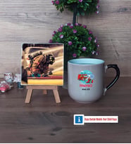 İtfaiyeci Fotoğraflı Dekoratif Taş, Kupa Bardak Beyaz Hediye (Model 10)