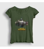 Presmono Kadın Sarı Team Pubg T-Shirt 30756tt (Haki)