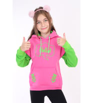 Toontoy Kız Çocuk Baskılı Sweatshirt (Fuşya)