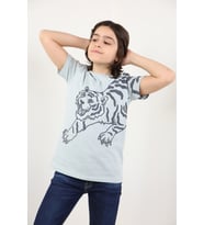 Toontoy Erkek Çocuk Kaplan Baskılı Tişört (Yeşil)