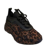 White Line Prens 116-2 Kadın Taşlı Sneaker Ayakkabı (Leopar)