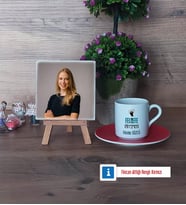 Felsefe Öğretmeni Fotoğraflı Dekoratif Taş, Ahşap Altlıklı Türk Kahvesi Fincanı Hediye Öğretmenler Günü Hediyesi (Model 3)