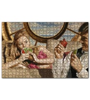 Cakapuzzle Kağıt Oynayan Çift Puzzle Yapboz MDF (Ahşap) (255 Parça)