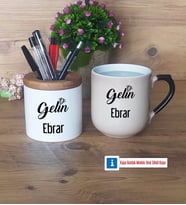 Gelin Kalemlik, Kupa Bardak T Kişiye Özel Hediye (Model 2)