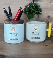 Pilot Hediye Sepeti Kupa Bardak T Kulplu, Kalemlik Hediyeleri Pilota  Hediye (Model 5)