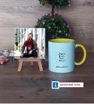 Doğum Günü Hediyesi Fotoğraflı Dekoratif Taş, Kupa Bardak Beyaz Hediye (Model 7)