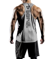 Ghassy Co. Erkek Dry Fit Y-Back Gym Fitness Sporcu Atleti GYM-101 (Açık Gri)