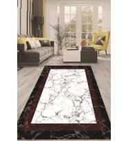 Dijital Kaymaz Taban Yıkanabilir Modern Renkli Salon Halısı Mutfak Halısı Yolluk ND-HT-806 (Kırmızı)