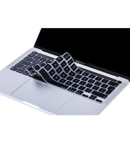 McStorey Macbook Pro M1-M2 ile Uyumlu Klavye Koruyucu A2338 A2289 A2251 A2141 Avrupa İngilizce Baskı (Siyah)