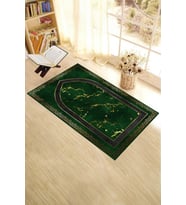 EVDEYA Dijital Baskılı Yıkanabilir Modern Desen 70x130 Namazlık Seccade, Seccade-3-gri, (Yeşil)