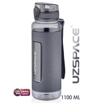 Uzspace FiftyFifty 1100ml -MEGA BÜYÜK BOY- Tritan Su Matarası Silikon Korumalı Kaydırmaz Gövde
