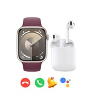 Xiaomi 11 Ultra Uyumlu Watch 9 Series T900 Pro Max Akıllı Saat + Inpods i12 Bluetooth Kulaklık (Mor-Beyaz)
