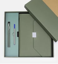 Kutulu Defter Kalem Seti (Yeşil)