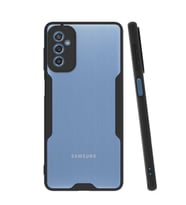 Galaxy M52 Kılıf Zore Parfe Kenarları Pastel Renk Silikon Kılıf (Siyah)