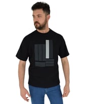 Erkek Baskılı Oversize Tişört 2378 BGL-ST02802 (Siyah)