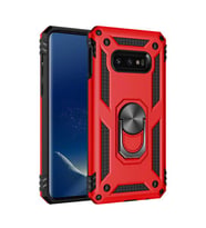 Samsung Galaxy S10E Kılıf Yüzüklü Zırh Tank Vega (Kırmızı)