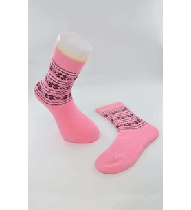 Mos Bayan Termal Konç Desenli Isı Çorap (Pembe)