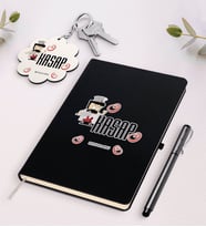 BK Gift Kişiye Özel Kasap Beyaz Defter Kalem Ve Anahtarlık Hediye Seti (Model 2)