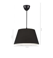 North Home Konik Kumaş Tavan Sarkıt Avize (Siyah)