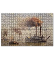 Cakapuzzle Antika Buharlı Vapurlar Puzzle Yapboz MDF (Ahşap) (1000 Parça)