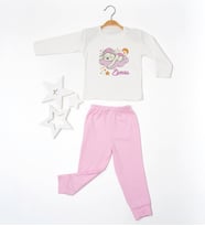 Pia Baby GL2014 İsme Özel Çocuk Pijama Takımı 1-8 Yaş (Pembe)