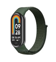 Microsonic Xiaomi Mi Band 9 Hasırlı Kordon Woven Sport Loop Turuncu (Koyu Yeşil)