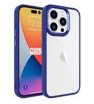 Apple iPhone 15 Pro Max Kılıf Krom Kılıf (Lacivert)