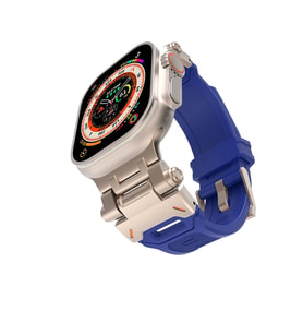 Watch 42mm KRD-108 Metal Başlıklı Silikon Kordon (Mavi)