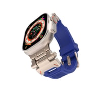 Watch 42mm KRD-108 Metal Başlıklı Silikon Kordon (Mavi)