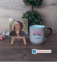 İngilizce Öğretmeni Fotoğraflı Dekoratif Taş, Kupa Bardak Beyaz Hediye (Model 10)