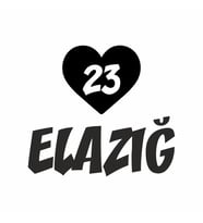 Kalpli 23 Elazığ Araba Sticker siyah 20x15 CM (Siyah)