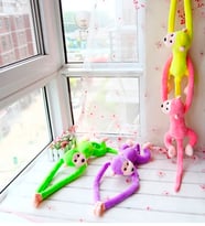 Elleri Yapışabilen, Sevimli Peluş Maymun Oyuncak - 70 cm (Yeşil)