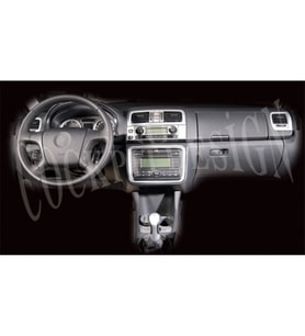 Meriç® Skoda Fabia/Roomster Ön Torpido Kaplama Maun 20 Parça 2006-› (Alüminyum)