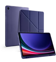 Samsung Galaxy Tab S6 Lite 2024 P620 P610 Kılıf Kalem Bölmeli Trifolding Case 13 (Lacivert)
