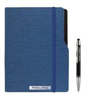 İSME ÖZEL TARİHSİZ L MODEL DEFTER - AJANDA   İSME ÖZEL KALEM HEDİYELİ (Lacivert)