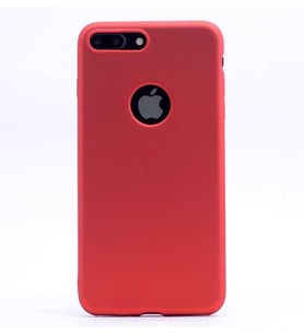 Uyumlu Model Apple iPhone 8 Plus Kılıf Soft Mat Premier Case (Kırmızı)