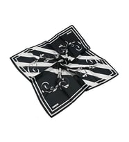Mısırlı Eşarpları Prenses Twill Eşarp (Siyah - Beyaz)