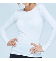 BAYAN UZUN KOL SIFIR YAKA BODY (Beyaz)