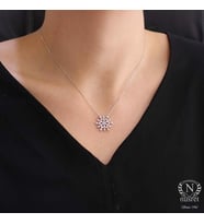 925 Ayar Gümüş Karlar Ülkesi Kar Tanesi Kolye (Gümüş)