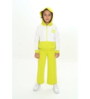 Toontoy Kız Çocuk Reglan Kol Kapüşonlu Gizli Cepli Eşofman Takım (Açık Yeşil)
